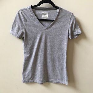 Adidas Grey V-neck Workout Top
